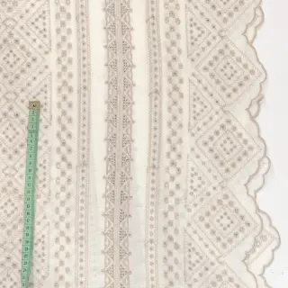 Țesătură din bumbac EMBROIDERY Lilian beige