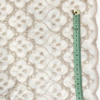 Țesătură din bumbac EMBROIDERY Lilian natural