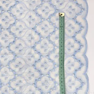 Țesătură din bumbac EMBROIDERY Lilian blue