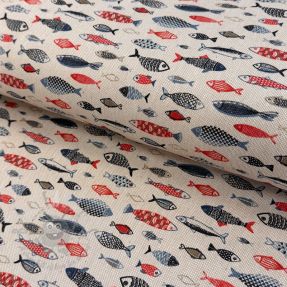 Țesătură decorativă Linenlook Aquarium multico