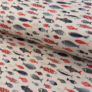 Țesătură decorativă Linenlook Aquarium multico