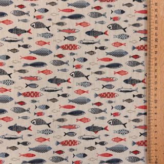 Țesătură decorativă Linenlook Aquarium multico