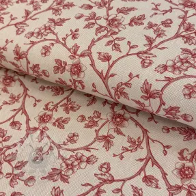 Țesătură decorativă Linenlook Meredith rouge