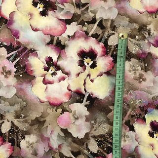 Viscoză RADIANCE Viola taupe digital print