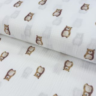 Mușelină Animals design B digital print ORGANIC