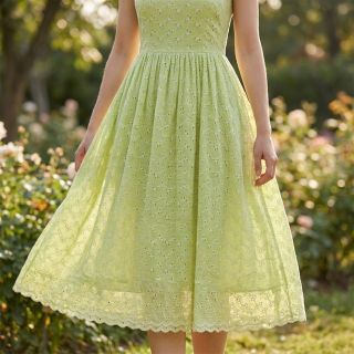 Țesătură din bumbac EMBROIDERY Rosemary lime
