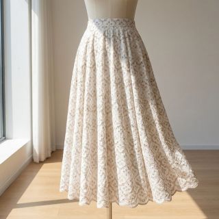 Țesătură din bumbac EMBROIDERY Lilian natural