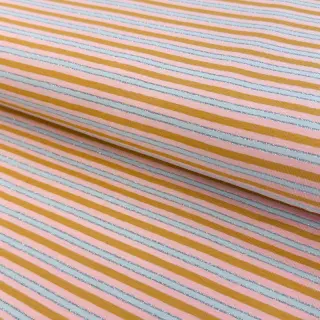 Tricot LUREX Stripes ochre silver