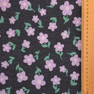 Jerse trening pieptănat Flowers indigo melange