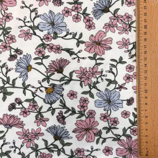 Tricot Flowers ecru
