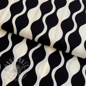 Viscoză ECOVERO Abstract black ecru