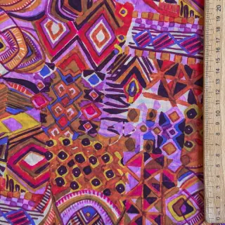 Țesătură din bumbac VOILE Abstract ochre digital print