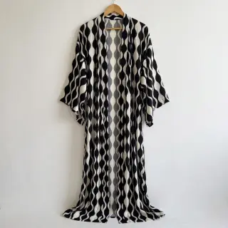 Viscoză ECOVERO Abstract black ecru