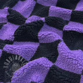 Stofă palton TEDDY JACQUARD Checks purple