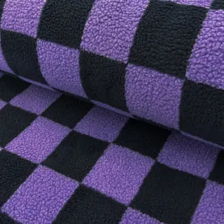 Stofă palton TEDDY JACQUARD Checks purple