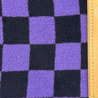 Stofă palton TEDDY JACQUARD Checks purple