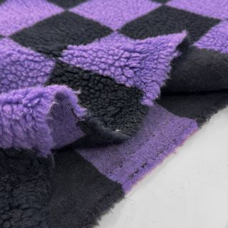 Stofă palton TEDDY JACQUARD Checks purple