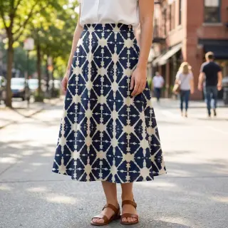 Țesătură din bumbac BATIK navy