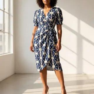 Țesătură din bumbac BATIK navy