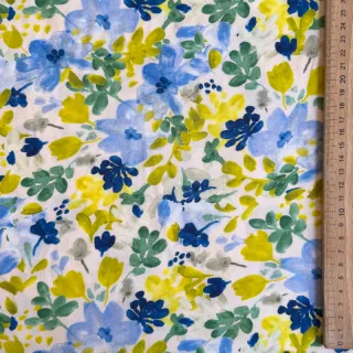 Viscoză STRETCH Flowers off white digital print
