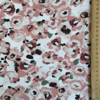 Viscoză POPLIN STRETCH Flowers white digital print