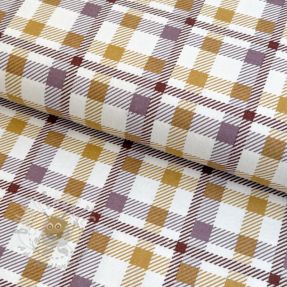 Țesătură din bumbac FLANNEL Checks and checks ochre