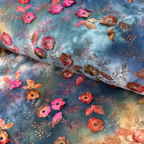 Catifea raiată subțire TIE DYE 21W Catchy design C