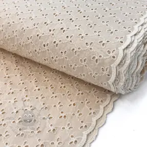 Țesătură din bumbac EMBROIDERY Rosemary beige