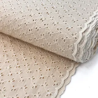 Țesătură din bumbac EMBROIDERY Rosemary beige