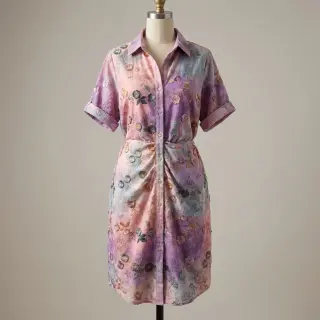 Catifea raiată subțire TIE DYE 21W Catchy design B