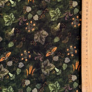 Viscoză RAYON POPLIN Dark barrock design B