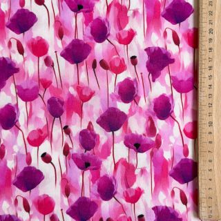 Viscoză RAYON POPLIN Poppys design B
