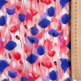 Viscoză RAYON POPLIN Poppys design A