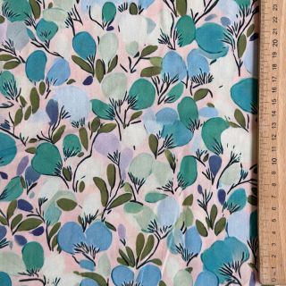 Viscoză RAYON POPLIN Simplistic flowers design C