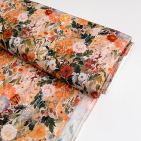 Viscoză RAYON POPLIN Wild flowers design A