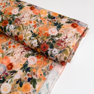 Viscoză RAYON POPLIN Wild flowers design A