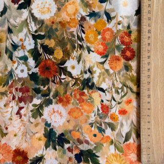 Viscoză RAYON POPLIN Wild flowers design A