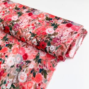 Viscoză RAYON POPLIN Wild flowers design B