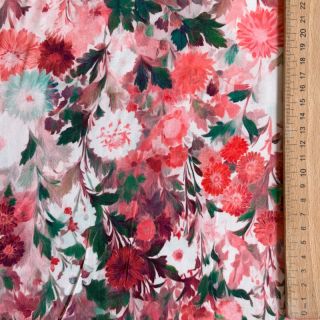 Viscoză RAYON POPLIN Wild flowers design D