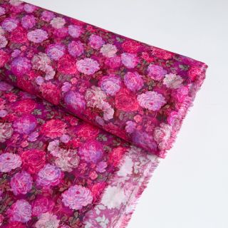 Viscoză RAYON POPLIN Flower sea design A