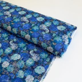 Viscoză RAYON POPLIN Flower sea design B
