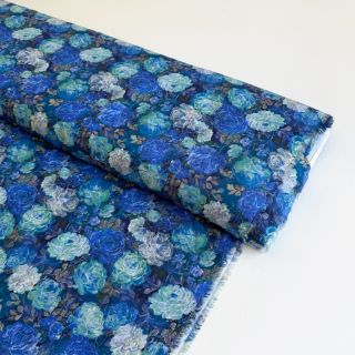 Viscoză RAYON POPLIN Flower sea design B