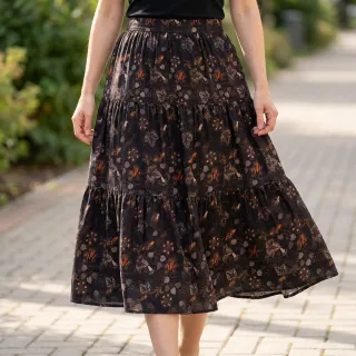 Viscoză RAYON POPLIN Dark barrock design A