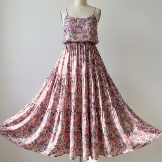 Viscoză RAYON POPLIN Simplistic flowers design B