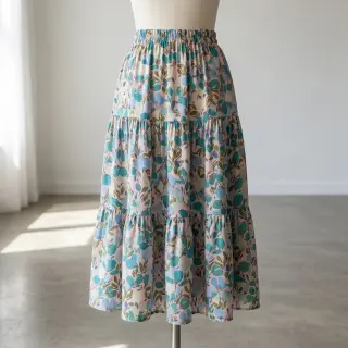 Viscoză RAYON POPLIN Simplistic flowers design C