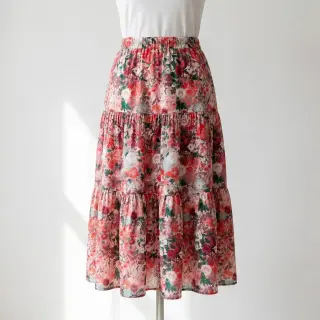 Viscoză RAYON POPLIN Wild flowers design D