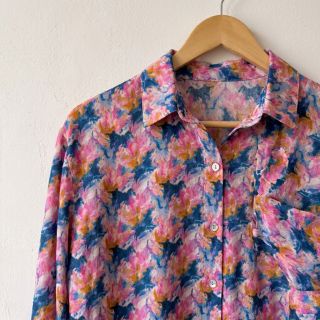 Viscoză RAYON POPLIN Faded spots design A