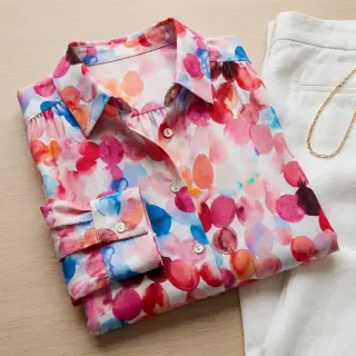 Viscoză RAYON POPLIN Bouncy design F
