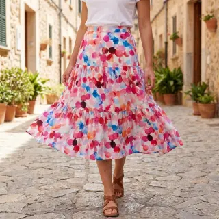 Viscoză RAYON POPLIN Bouncy design F