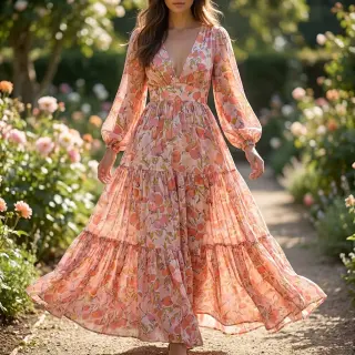 Viscoză RAYON POPLIN Simplistic flowers design A